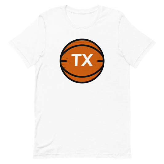 TX Basketball T-Shirt - White Unisex t-shirt