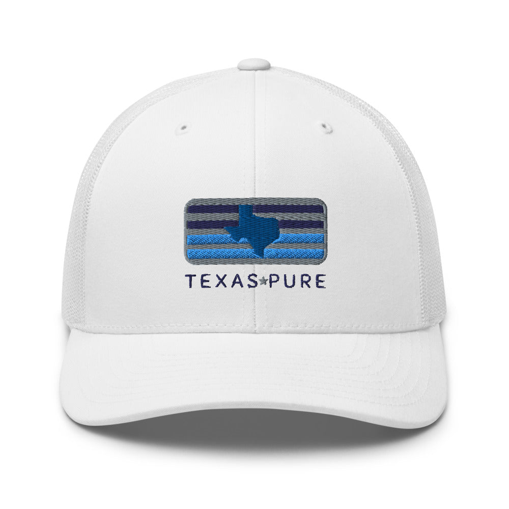 Blue Skies of Texas White Trucker Cap