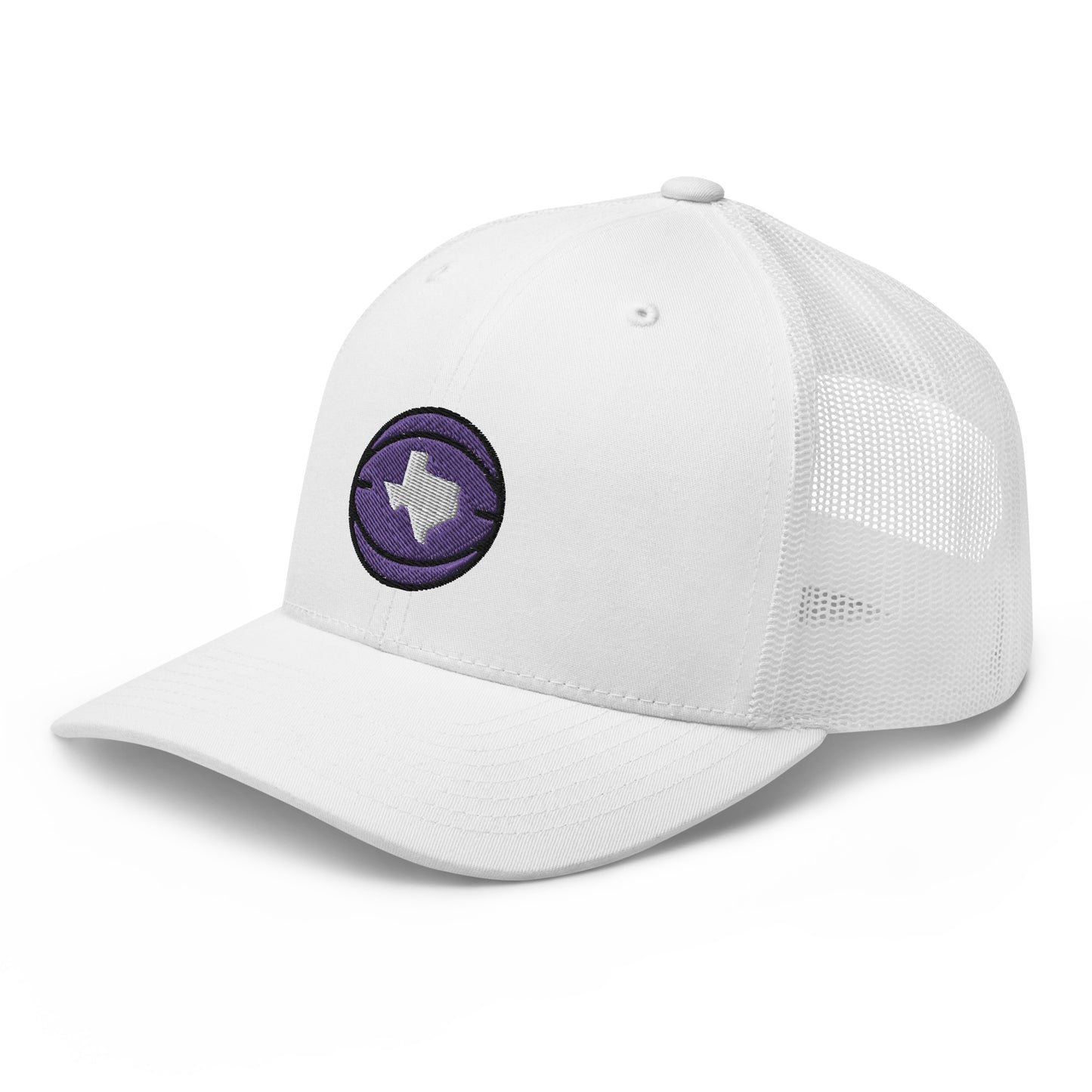 Texas Purple Basketball Trucker Hat