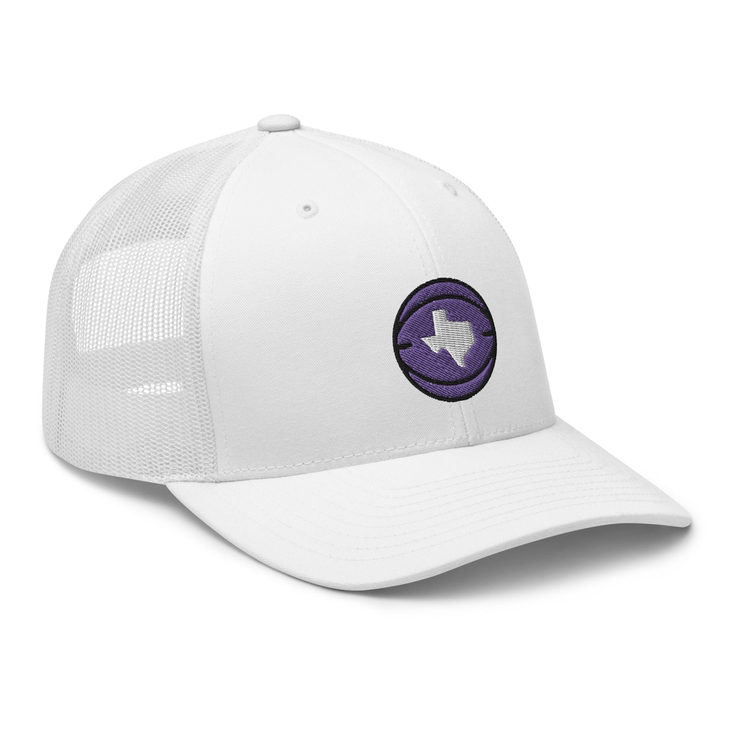 Texas Purple Basketball Trucker Hat