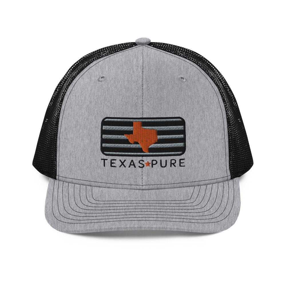 Black & Orange Gray Texas Trucker Cap