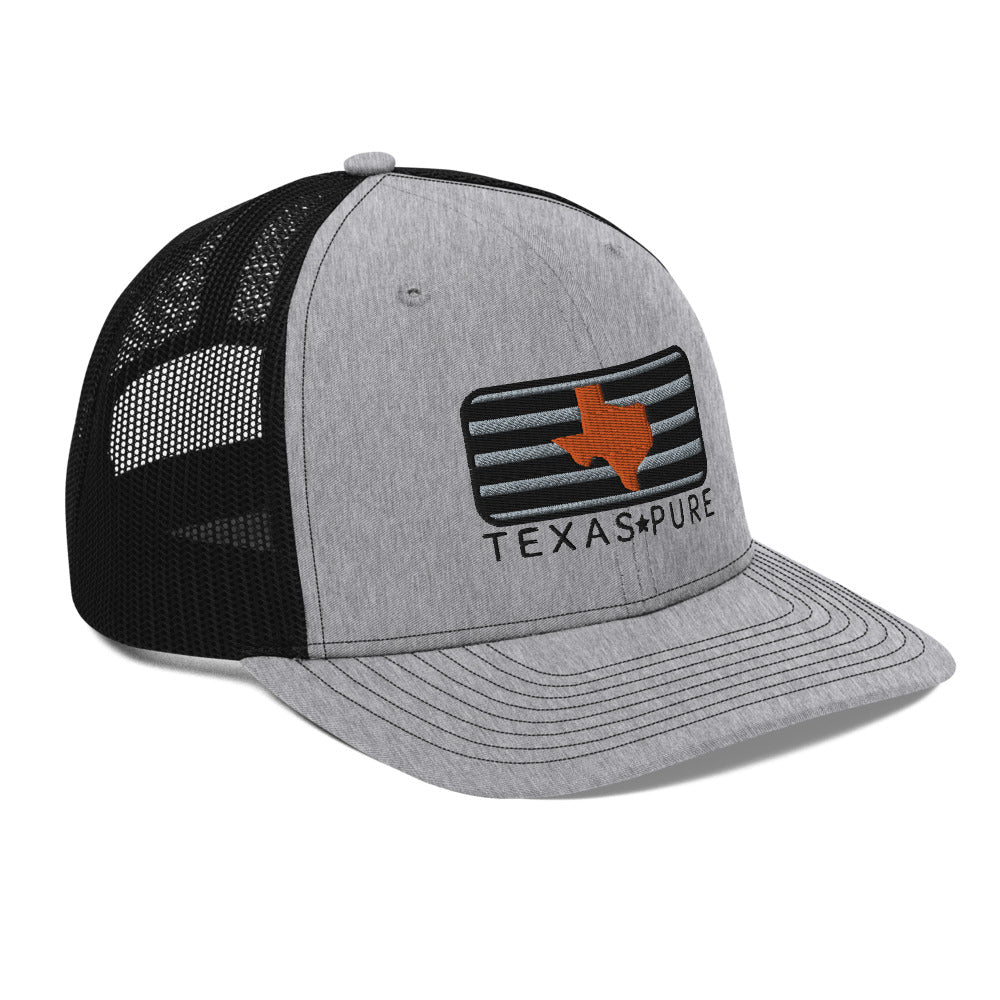 Black & Orange Gray Texas Trucker Cap