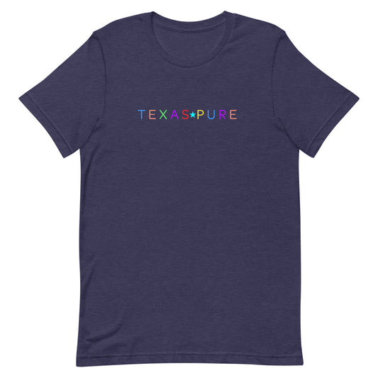 Colorful Texas Pure Logo Short-Sleeve Unisex T-Shirt