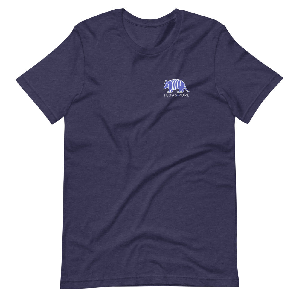 Colorful Blue Armadillo Short Sleeve T-Shirt