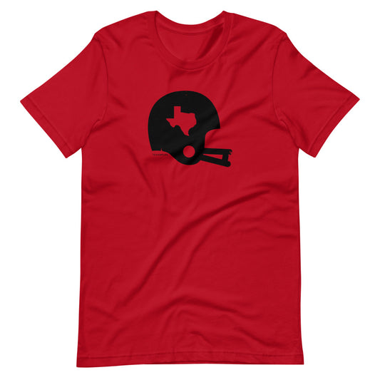 Red Lubbock Texas Helmet Collegiate Short-sleeve T-shirt